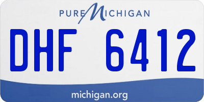 MI license plate DHF6412