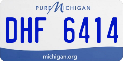 MI license plate DHF6414