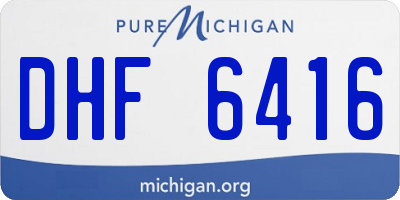 MI license plate DHF6416