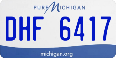 MI license plate DHF6417