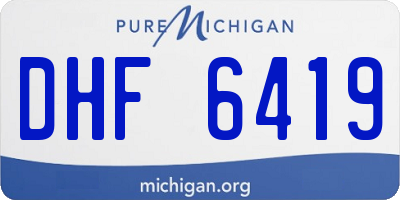 MI license plate DHF6419