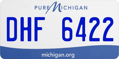 MI license plate DHF6422
