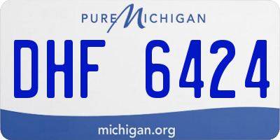 MI license plate DHF6424