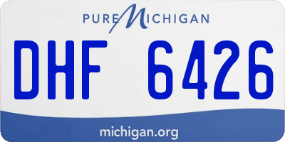 MI license plate DHF6426