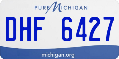 MI license plate DHF6427
