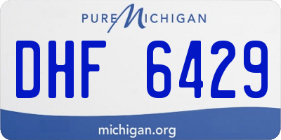 MI license plate DHF6429