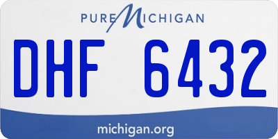 MI license plate DHF6432