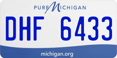 MI license plate DHF6433