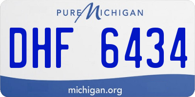 MI license plate DHF6434