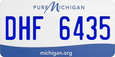 MI license plate DHF6435