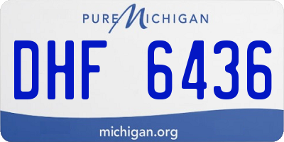 MI license plate DHF6436