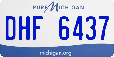 MI license plate DHF6437