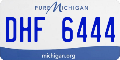 MI license plate DHF6444