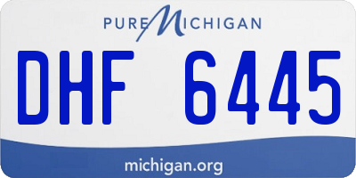MI license plate DHF6445