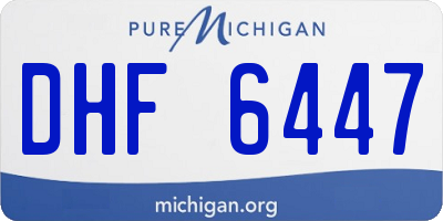 MI license plate DHF6447