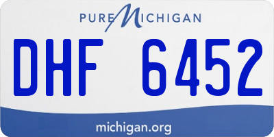 MI license plate DHF6452