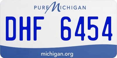 MI license plate DHF6454