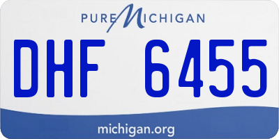 MI license plate DHF6455