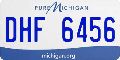 MI license plate DHF6456