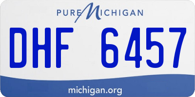 MI license plate DHF6457