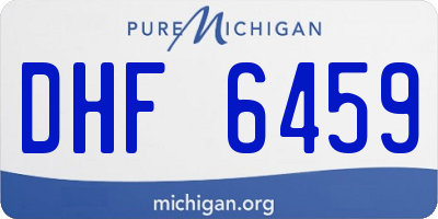 MI license plate DHF6459