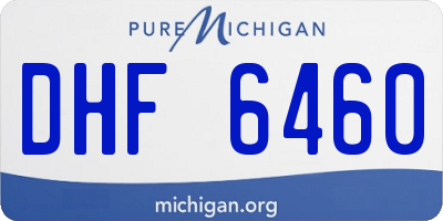 MI license plate DHF6460