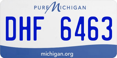 MI license plate DHF6463