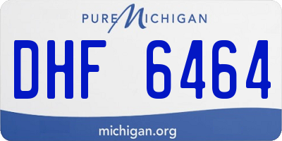 MI license plate DHF6464