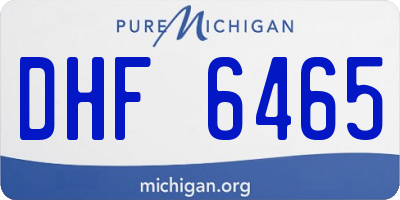 MI license plate DHF6465