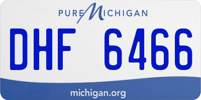MI license plate DHF6466