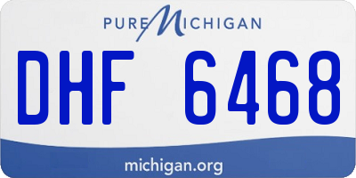 MI license plate DHF6468