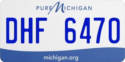 MI license plate DHF6470