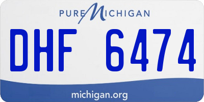 MI license plate DHF6474
