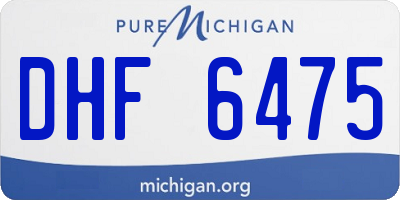 MI license plate DHF6475