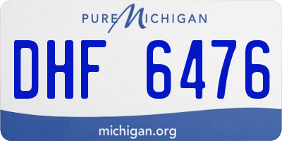 MI license plate DHF6476