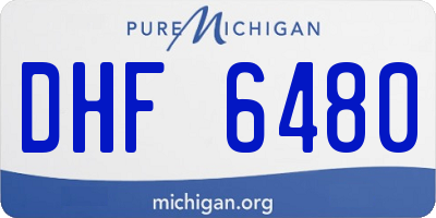 MI license plate DHF6480