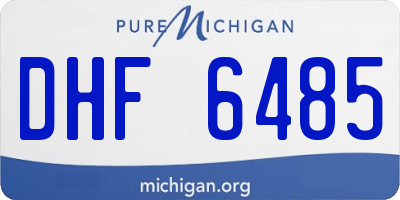 MI license plate DHF6485