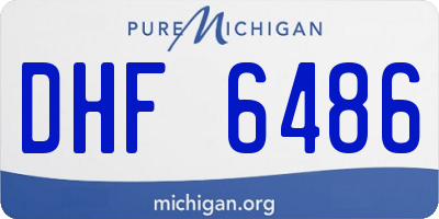 MI license plate DHF6486