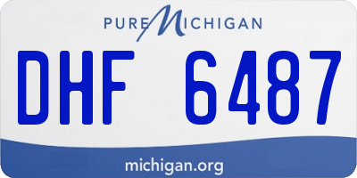MI license plate DHF6487