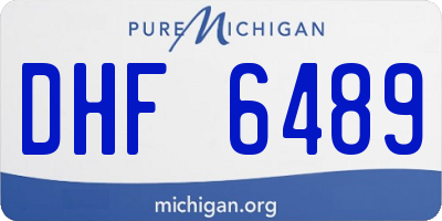 MI license plate DHF6489