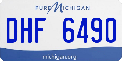 MI license plate DHF6490