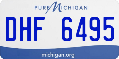 MI license plate DHF6495