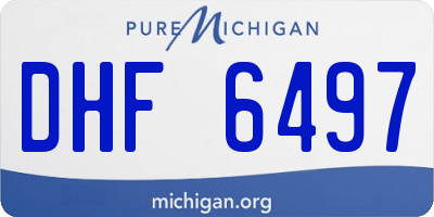 MI license plate DHF6497