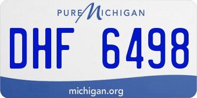 MI license plate DHF6498