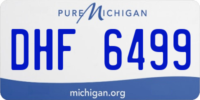 MI license plate DHF6499