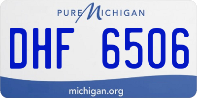 MI license plate DHF6506