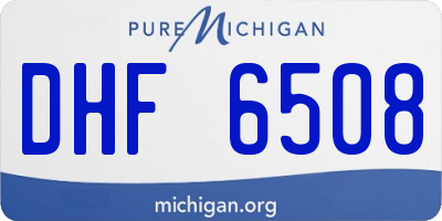 MI license plate DHF6508