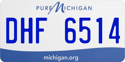 MI license plate DHF6514