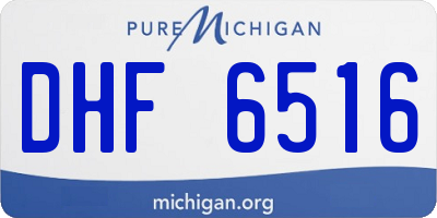 MI license plate DHF6516