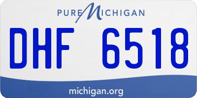 MI license plate DHF6518